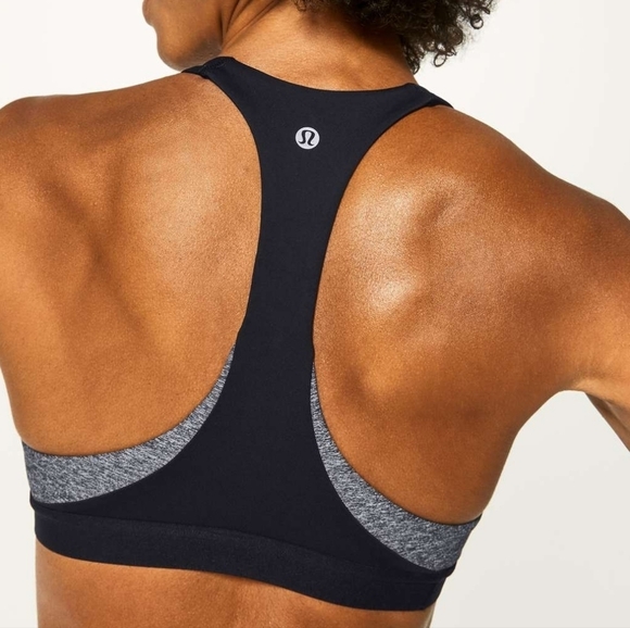 LULULEMON Box It Out Bra in Black/Heathered Black - Size 2 - Picture 2 of 8